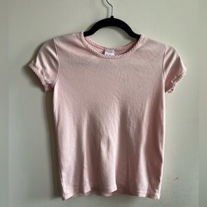 Hanna Andersson Girls Light Pink Tee US 10/140 cm